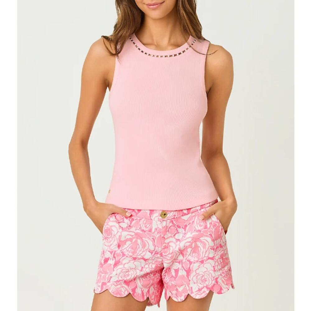 Lilly Pulitzer Vanna Knit Top Pink Muse Size S